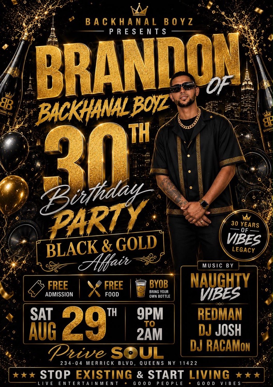 Brandon of Backhanal Boyz 30th Birthday Party — Black & Gold Affair