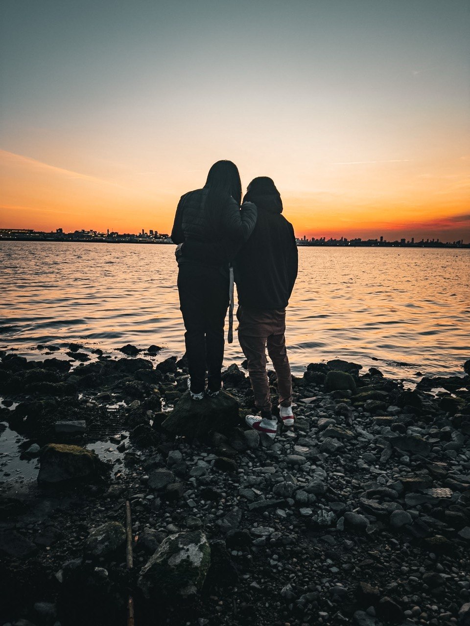 Couple Silhouette at Sunset